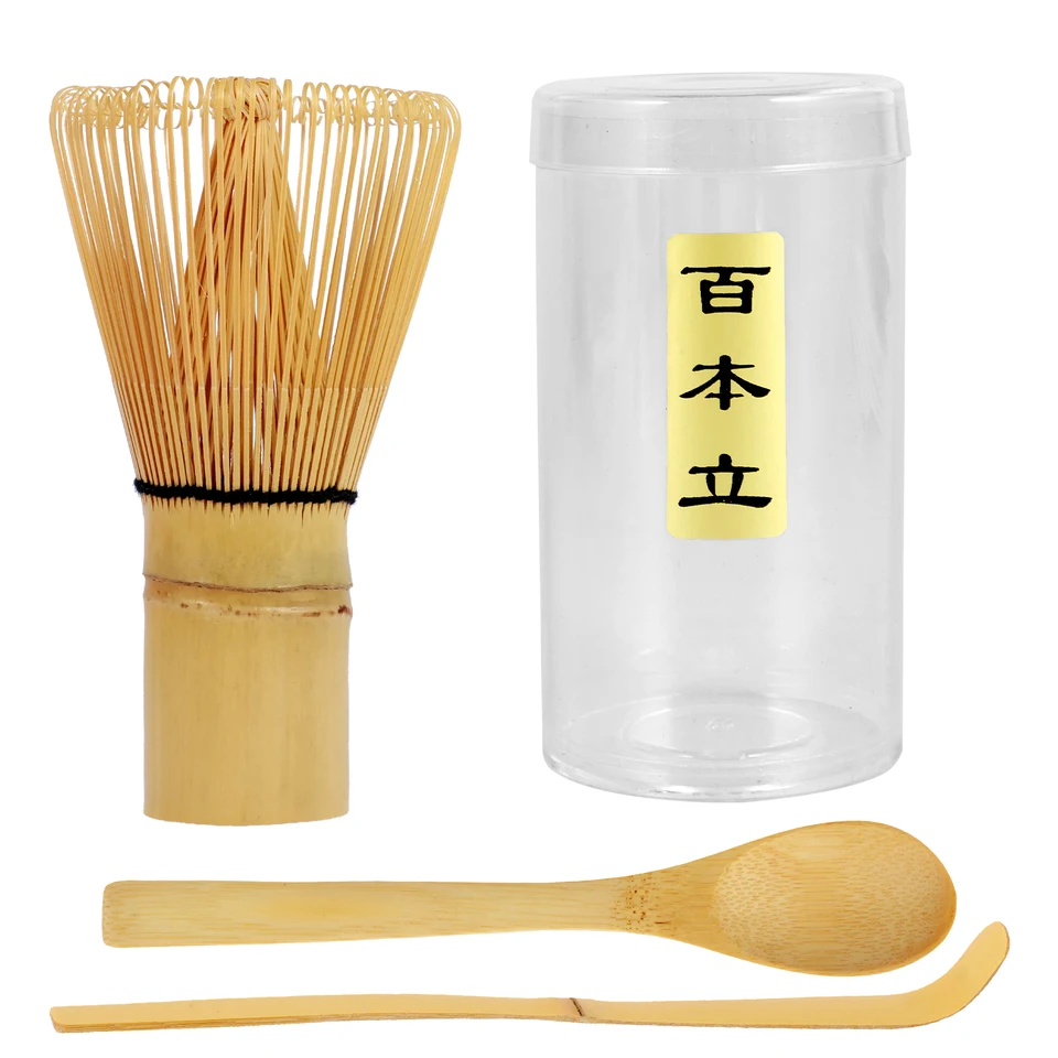 4pcs matcha whisk set ručne vyrábaný matcha čajový set prírodný matcha na výrobu náradia Opätovne použiteľný japonský čajový doplnok s čajovou lyžičkou