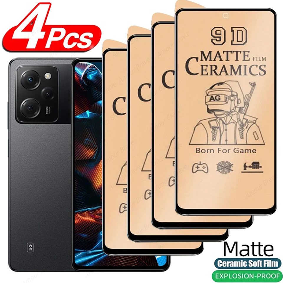 4pcs matný keramický chránič obrazovky pre Poco X5 Pro 5G F4 GT X4 M4 M3 M5 X3 Pro F3 Protect Film pre Xiaomi Poco X5 Pro