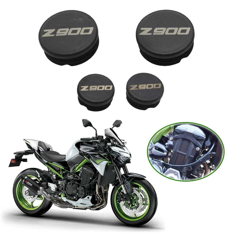 4pcs motocyklové koncové uzávery koncových čiapkových uzáverov OTVORNÉ ODPORNÉ ODPORNÉ ODPORIE PRE KAWASAKI Z900 Z900 Z900 2017-2022 2021 2020
