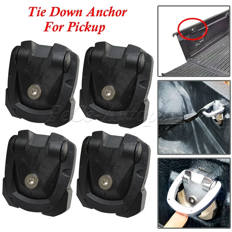 4PCS New Bedliner Cabin Hook Háker TIE Lock Lock Liner Hook pre Toyota Hilux ｎissan Navara NP300 Frontier Ford Ranger T6/T7