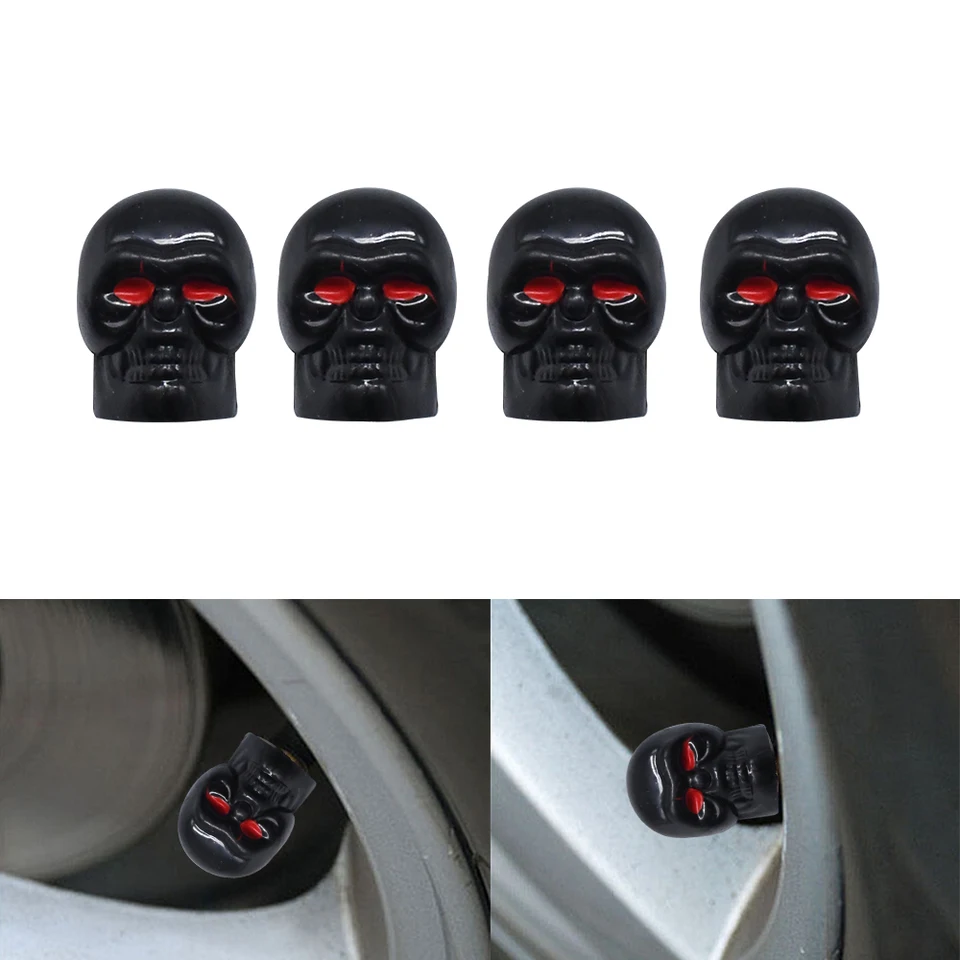 4pcs Nové autá v štýle lebky Antirust Copper Core Motorcycle Bike Car kolies pneumatiky pneumatí