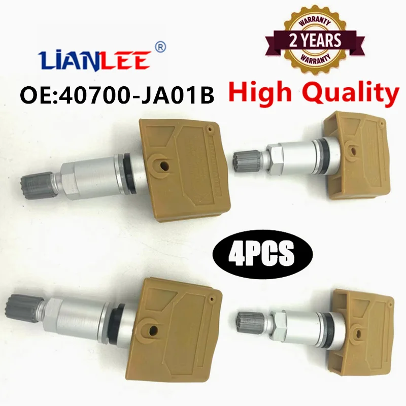 4pcs Nový monitor tlaku pneumatík TPMS pre Nissan Pathfinder Altima Frontier M35 M45 FX35 FX45 QX56 40700-JA01B 40700JA01B