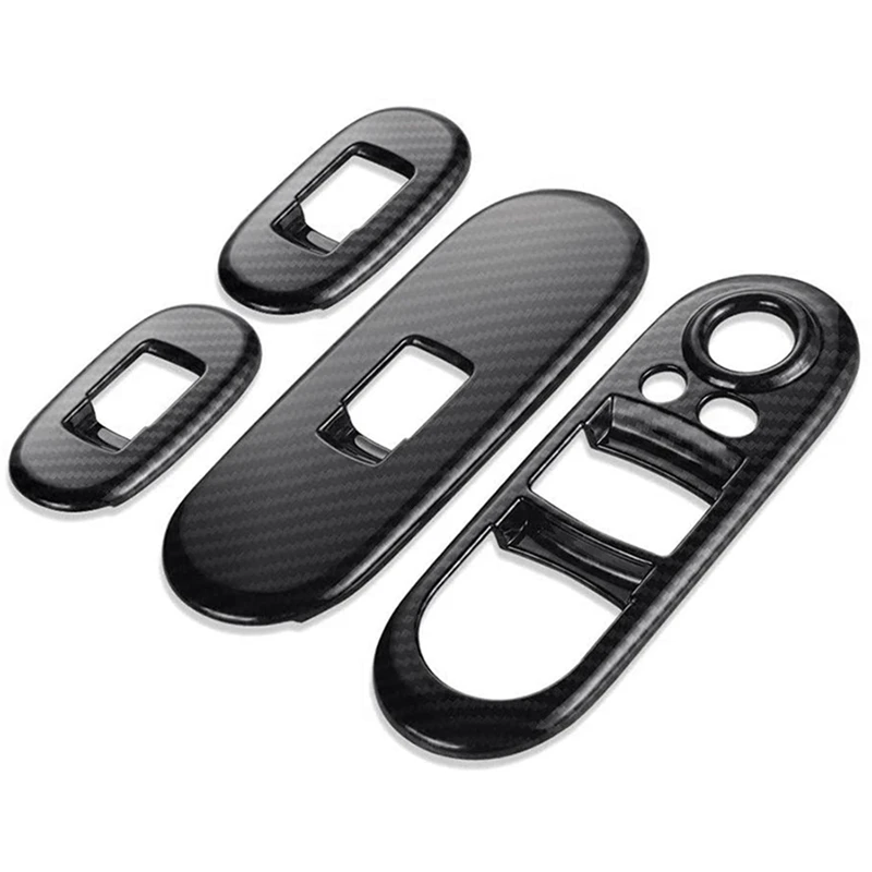 4pcs okno okno Zdvíhací spínač Ovládací panel Ovládací kryt pre Mini Cooper S JCW F55 F56 Hatchback Auto interiér dekoratívny