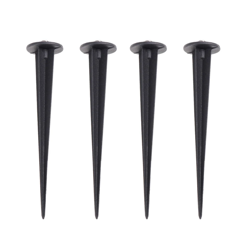 4pcs Praktický pozemný hrot trávnikovej lampy pozemné vklady Užitočné krajinné svetlá pozemné hroty záhrada vonkajšia terasa na terase so skrutkou M5