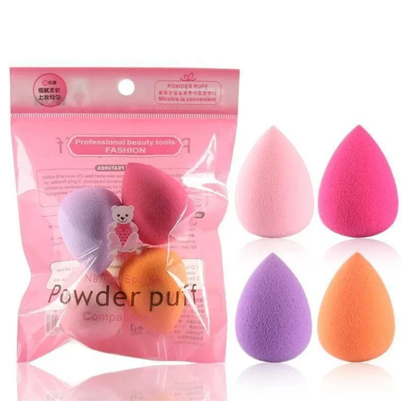 4PCS Profesionálny make -up špongia Blush Foundation Puff Multi -Shat Huby make -up kefy kefy Cosmeticos Brush Beauty Tools