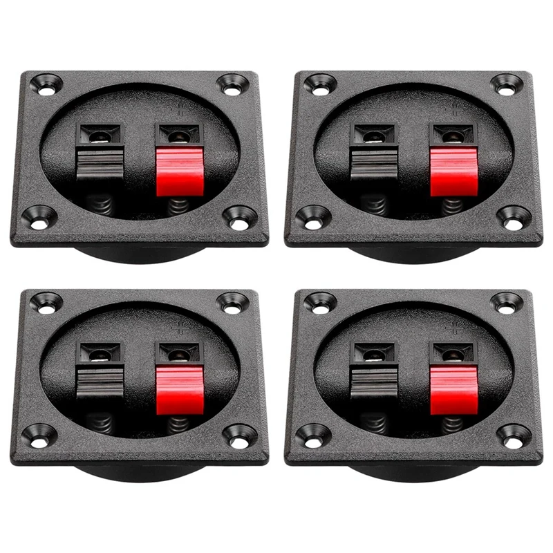 4PCS reproduktorový boxový pohár, Spring Square Subwoofer Box Terminál viažuci stĺpik pre DIY Home Auta