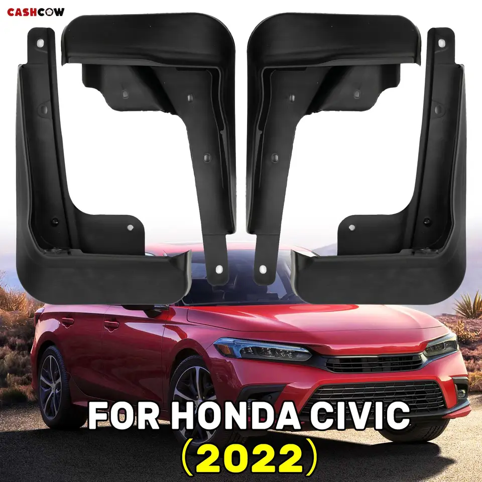 4pcs Sada bahenných klapiek Splash Guards Guards Guard Ochrana Fender Protection Body Kit pre Honda 11. Civic 2022 Cover Accessories