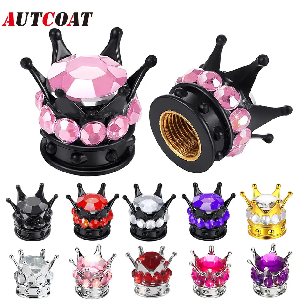 4pcs/set bling bling kamienky na ventilové kmeňové uzávery, chrómové kryty ventilových pneumatík pre automatické bicykle a motocykel