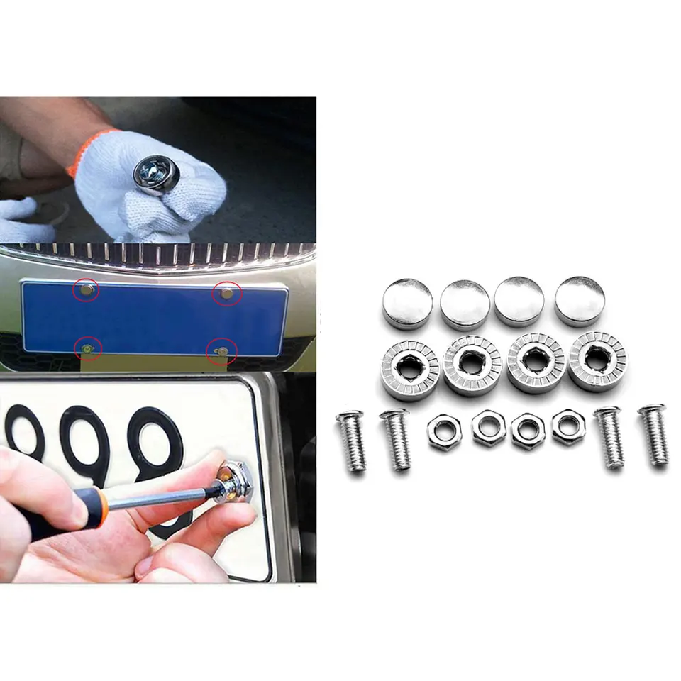 4pcs/set Chrome proti krádeži skrutiek skrutkovacia značka skrutiek skrutiek pre skod pre oktavia 2 A5 Rapid Fabia Yeti Superb Emblem Kami