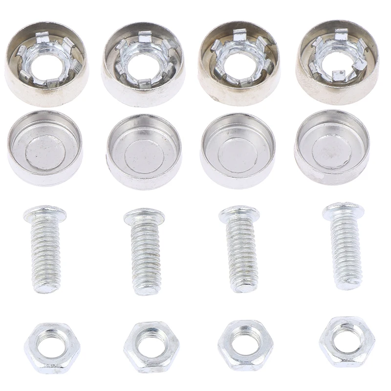 4pcs/set Chrome proti krádeži skrutiek zliatiny zliatiny skrutiek skrutiek rámca skrutkovača