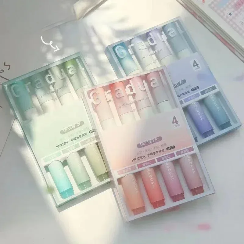 4pcs/set farebné kreslenie maľby markery Kawaii Marker Peny roztomilý zvýrazňovač DIY Spot Liner Spacery School Office Supplies