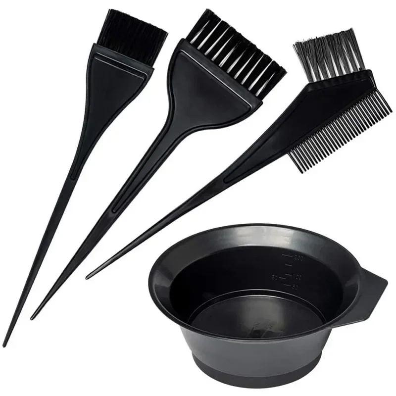 4pcs Set Hair Farbing Kit s vlasmi farba farbenie misa na miešanie kefy pre vlasy sfarbenie bielidla DIY Salon Home farbenie Nástroje