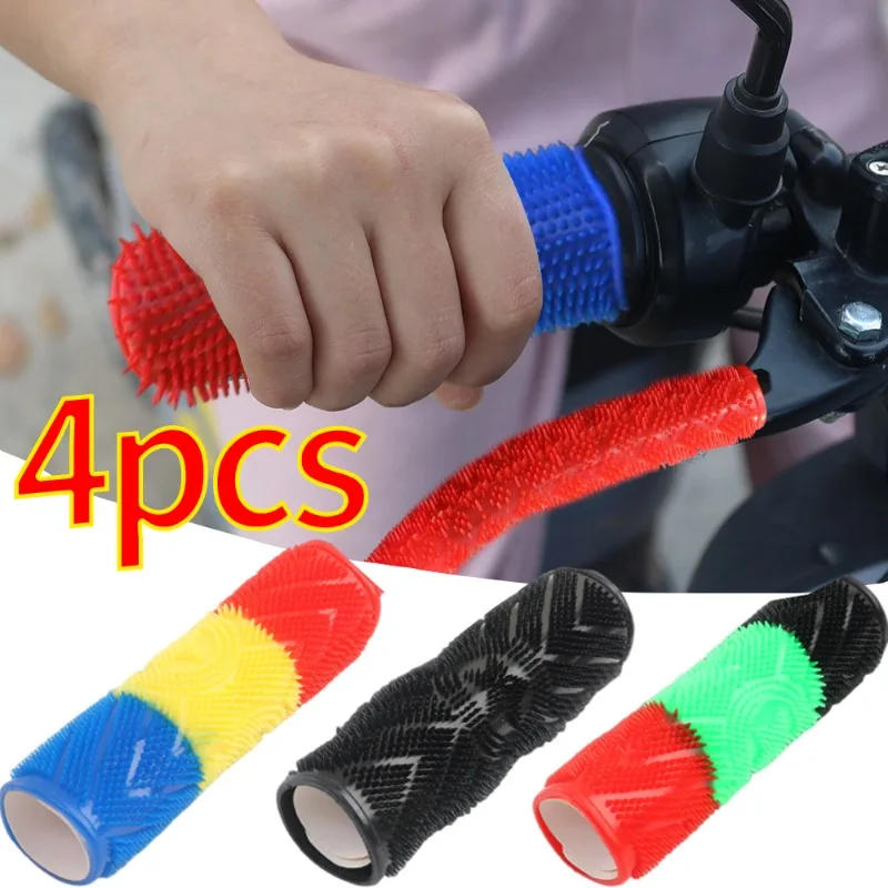 4pcs/set motocyklových riadidiel rukoväte Abtitution Absorpcia protiškľový Univerzálny elektrický bicykel riadidlá na riadidlách na riadenie bicyklov