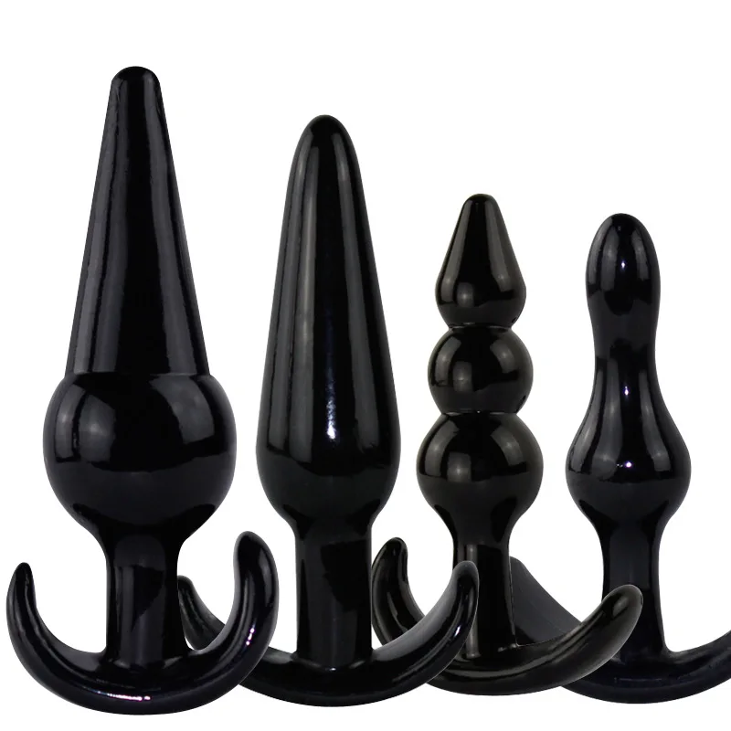 4pcs Set Silikone Anal Plug Crystal Hračky unisex sexu