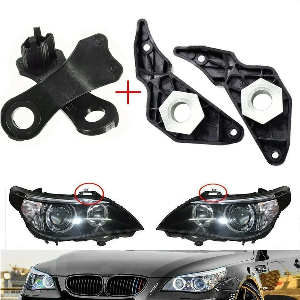 4PCS SHELL SHELL Držiak na držiak na držiak na držiaky nastavený vľavo pre BMW E60, E61,525I, 530I, 540I, 545I, 550I 63126941478/63126942478