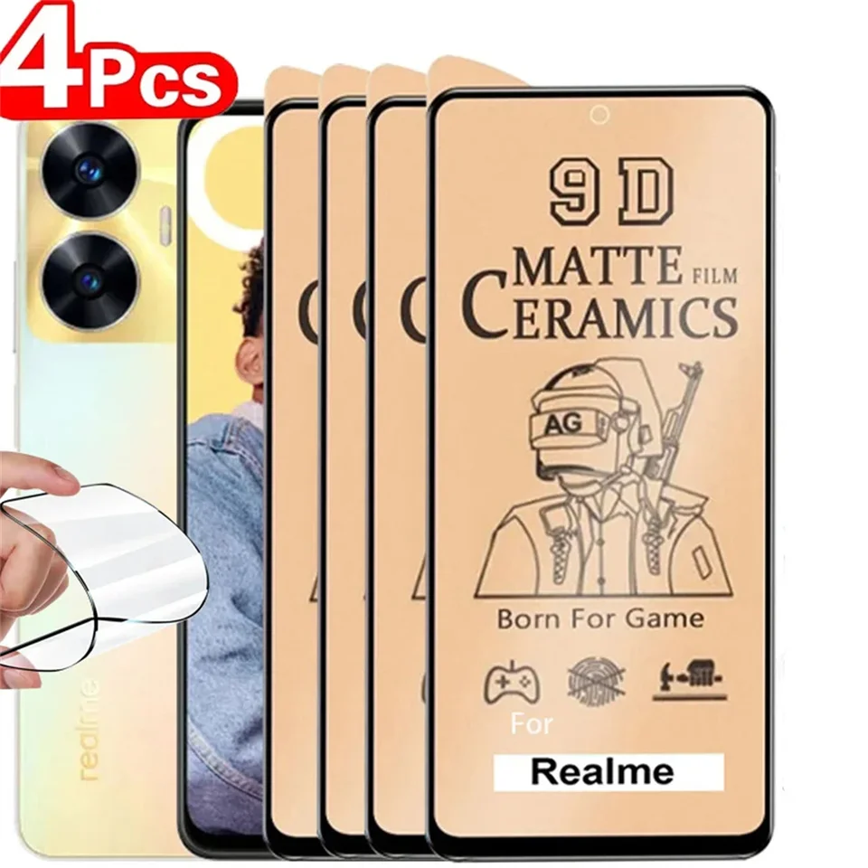 4pcs Soft Matte Ceramic Film pre Realme C55 C53 GT 2 5G 10 9 8 Pro Plus 9i 8i GT NEO 3 2 3T MASTER EDITOVANIE SCREET FILM