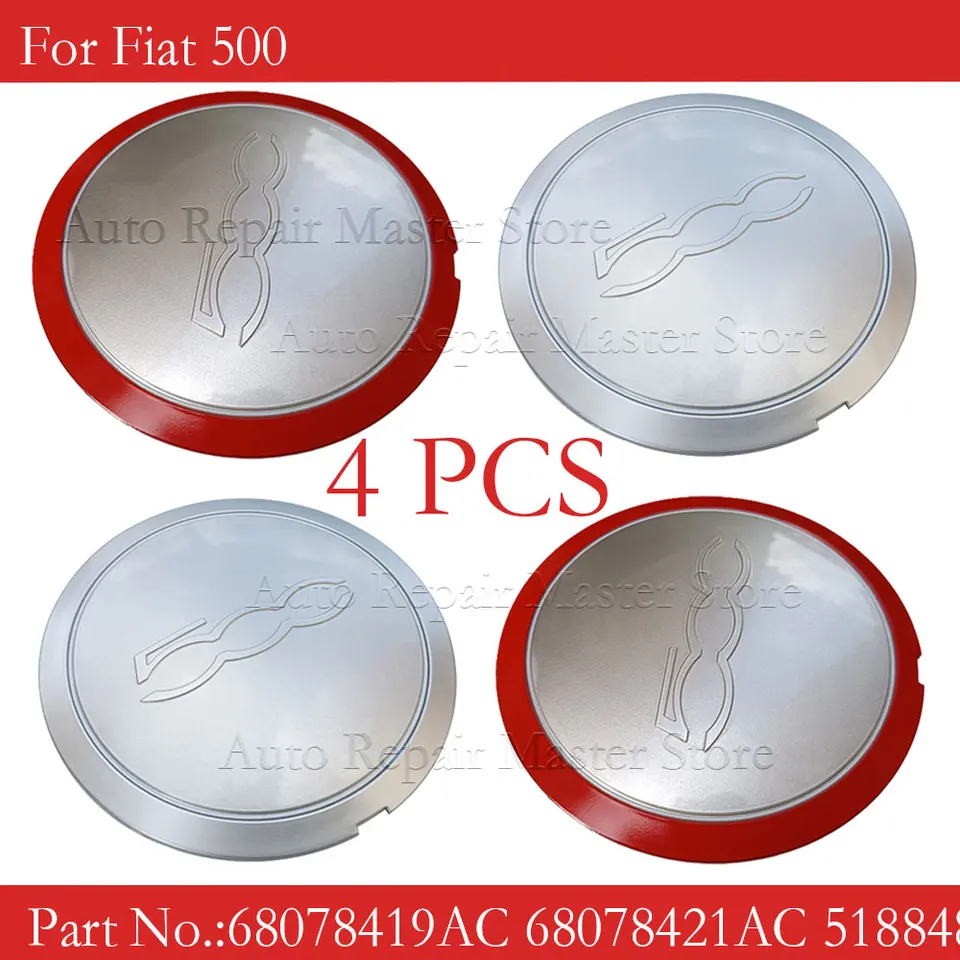 4pcs strieborné/červené okrajové prachové kryt