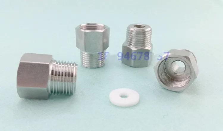 4pcs tlakomerový merací adaptér konverzia konverzie DIA Zmena M14 M20 G1/2 G1/4 304