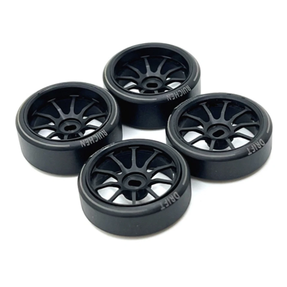 4pcs tvrdý plastový drift pneumatika pneumatík kovový okraj kolesa pre 284131 K969 K989 P929 Mini-Z 1/28 RC Časti automobilov, 3, 3
