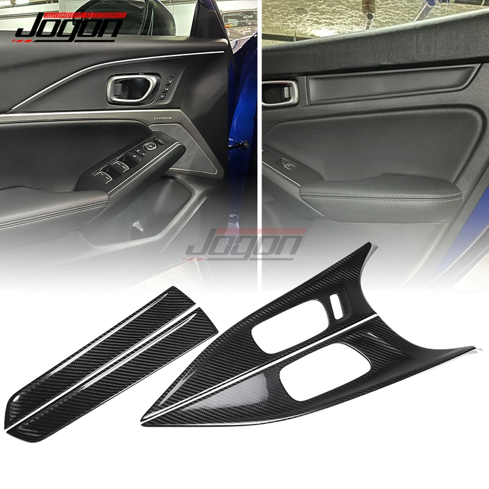 4pcs uhlík pre Honda Acura Integra Type S A-Spec 2023-2025 Vnútorné predné a zadné kľučky zadných dverí Panel Tin