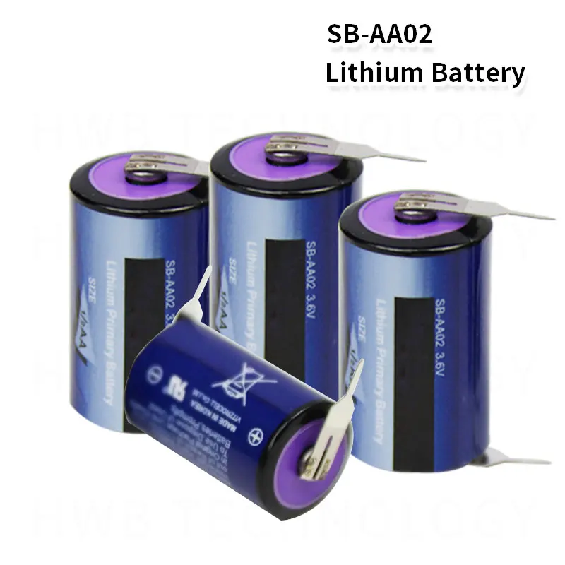 4pcs Vysoko kvalitná Kórea Tekcell SB-AA02 3,6V LS14250 ER14250 lítiová batéria 1/2AA s spájkovacími špendlíkmi SBAA02