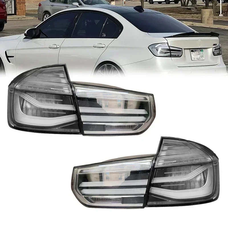 4pcs Zadné chvostové svetlo pre BMW 3 série 320 325 328 330 335I M3 F30 F35 F80 2013-2019 LED zadné svetlo šošovky LED