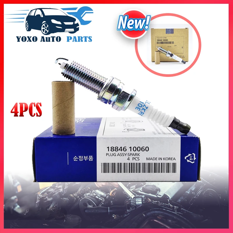 4PCS18846-10060 SILZKR6B10E IRIDIUM Zapaľovacia sviečka pre Hyundai I30 Accent Veloster Solaris Kia Rio Soul 1884610060 SILZKR6B-10E