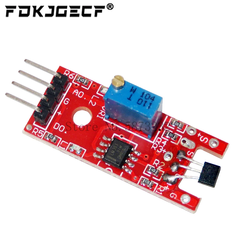 4pin KY-024 Lineárne spínače magnetických halových spínačov Senzor SENZOR SENZOR DIY ŠTARTOVÁ Kit KY024 pre Arduino