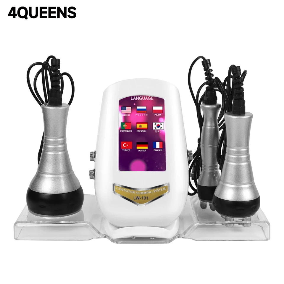 4queens 3 in1 40k kavitačné strojové tvarovanie Masáže celulitída TUT Massager pokožka Utiahnite zariadenie