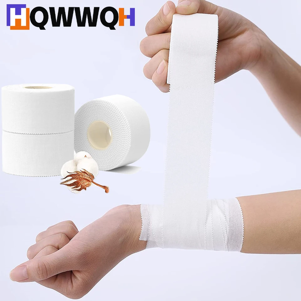 4Roll biela atletická elastická páska - bezvýznamný zvyšok - Športová páska - priateľská k pokožke veľmi silní páskový športovci, tréneri, amatéri