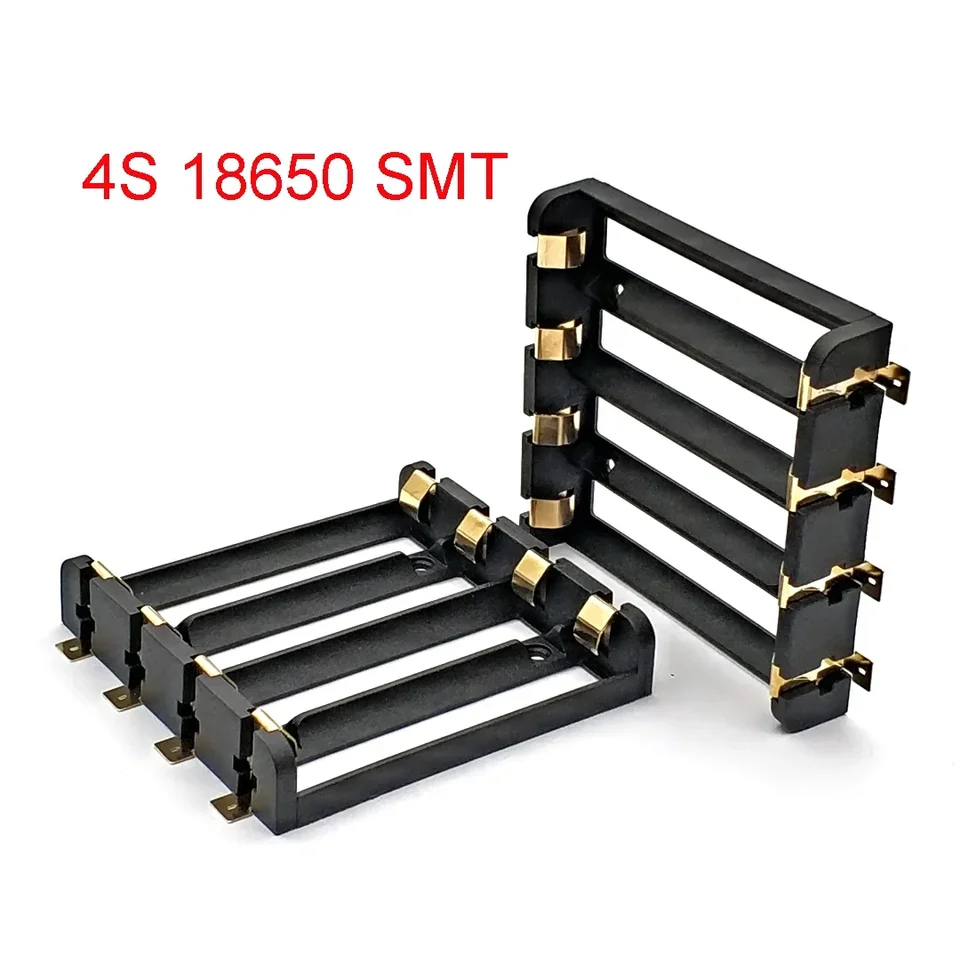 4S 18650 Puzdro na ukladanie batérie SMD SMT THM 4 18650 Držiak na batériu 18650 s bronzovými kolíkmi