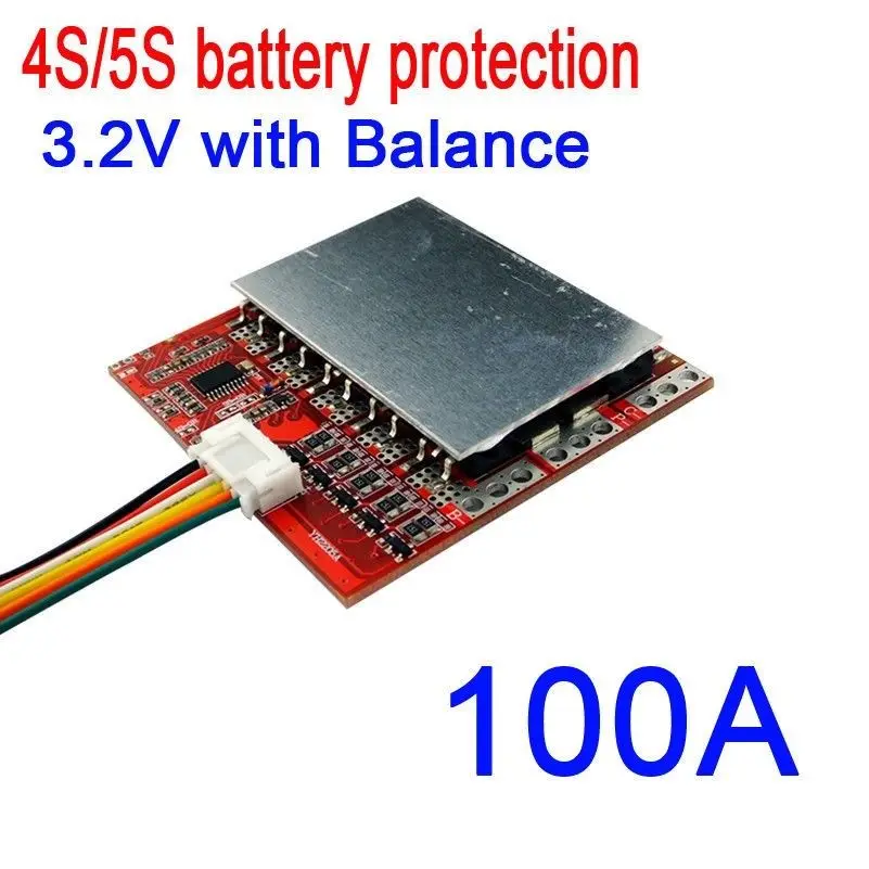 4S 5S 100A 12,8 V 16 V PCM BMS Ochrana batérie W/ Vyváženie pre LifePO4 lítiumfosfátovú batériu 3,2 V
