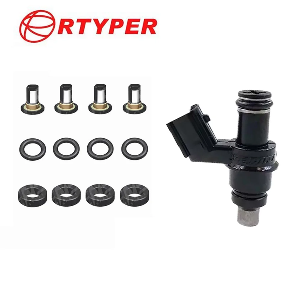 4set EFI Motocyklové vstrekovače paliva OEM 16450-KVS-611 15710-26GA0 MEV11-001 Opravy súpravy pre Suzuki Boulevard C50T 2007-2014