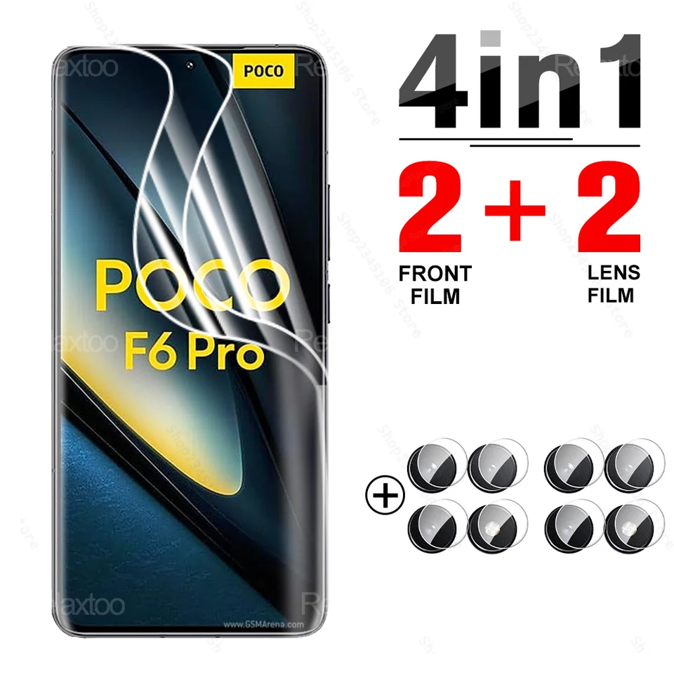 4to1 Hydrogel Film pre Xiaomi POCO F6 PRO 5G POCOF6 POCOF6PRO POXO LITTLE F6PRO F 6 2024 Plné kryt