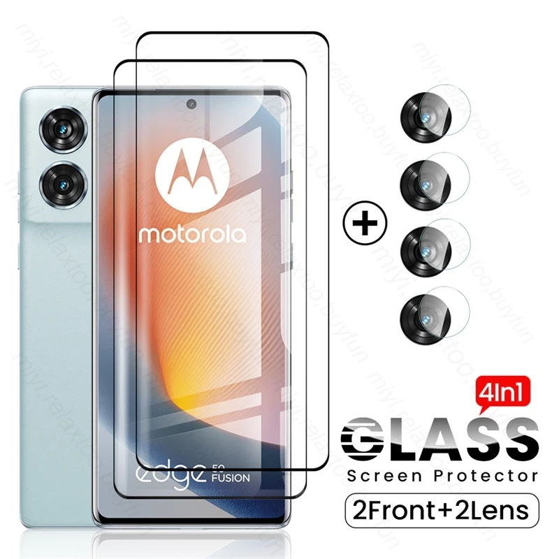 4to1 Temperované sklenené zakrivené chrániče obrazovky pre Motorola Edge 50 Fusion Edge50Fusion 5G Camera chránia sklo Moto Edge50 Fusion Fusion