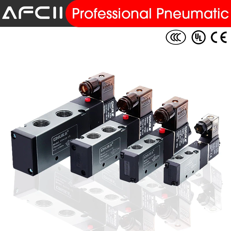 4v210 lepšia kvalita Airtac Typ 4v210 08 4v110-06 4v310-10 4v410-15 Zhrubne pneumatický solenoidový ventil 12v 24V DC AC 110V 220V
