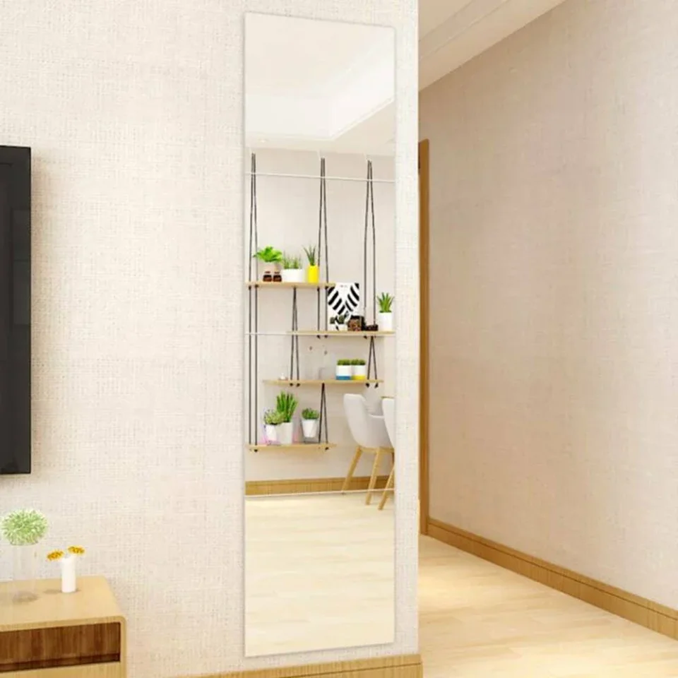 4x 30 cm zrkadlové dlaždice Nálepka na stenu akrylové štvorcové zrkadlá Self Adhesive Home Loving Room Decoration Mirror Stocker