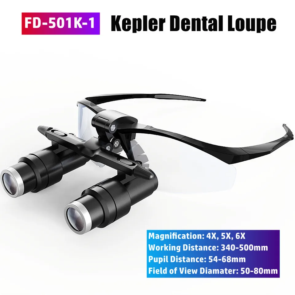 4x 5x 6x Vysoké binokulárne binokulárne zubné loupe FD-501K Kepler Typ rámca Zahrapovacie okuliare pre lekársku operáciu Kozmetická chirurgia