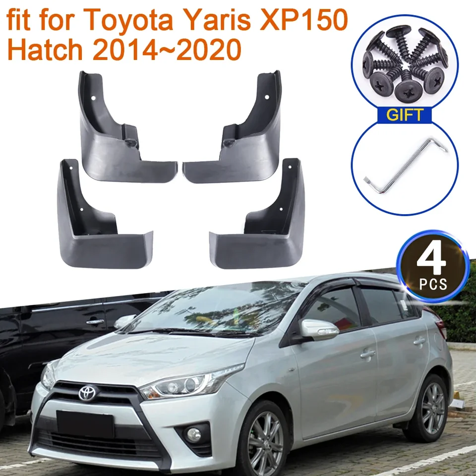 4x bahenné klapky pre Toyota Yaris 2019 VIOS Hatchback XP150 2014 ~ 2020 2018 Príslušenstvo Mudguards Fender Splash Guards Flap zadná auto