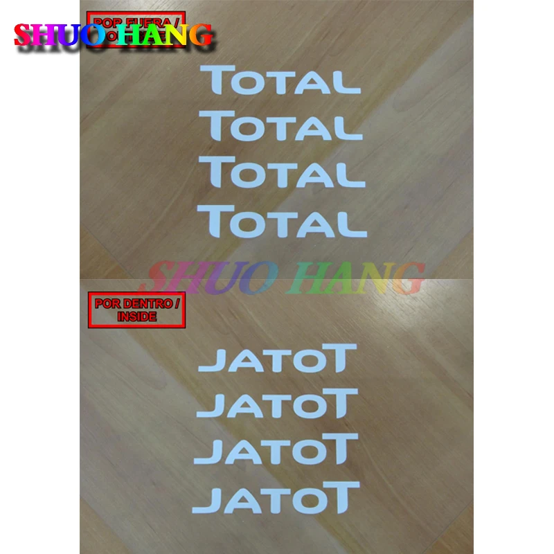4x Celkom JATOT Creative Create Cuil Vinyl Window Motorcycle Motorcycle Helma Die Cut Dekoratívny nálepka PVC