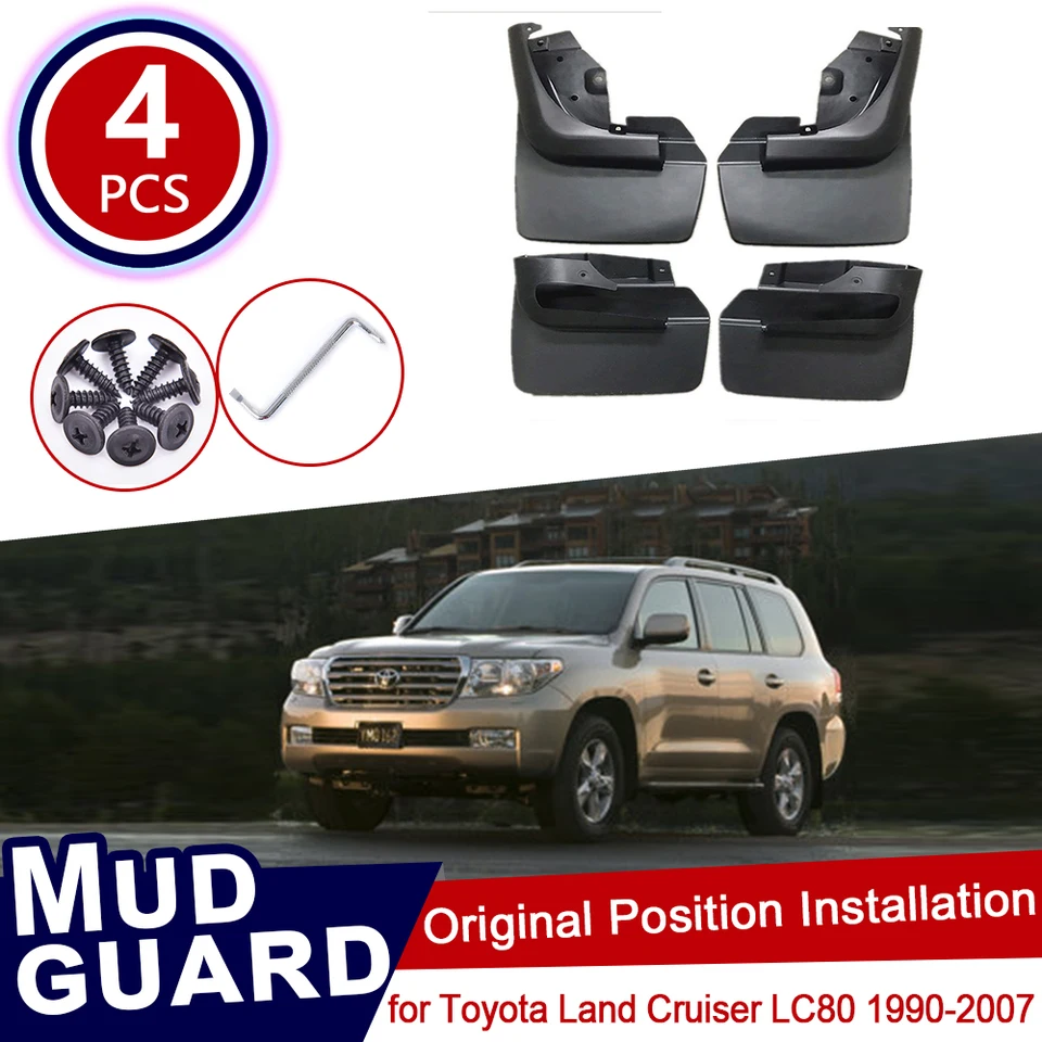 4x klapky na bahno auta pre Toyota Land Cruiser LC80 80 1998 FJ80 1997 1990 ~ 2007 Predné zadné bahnité garda Fender Mudflaps Flap Flap