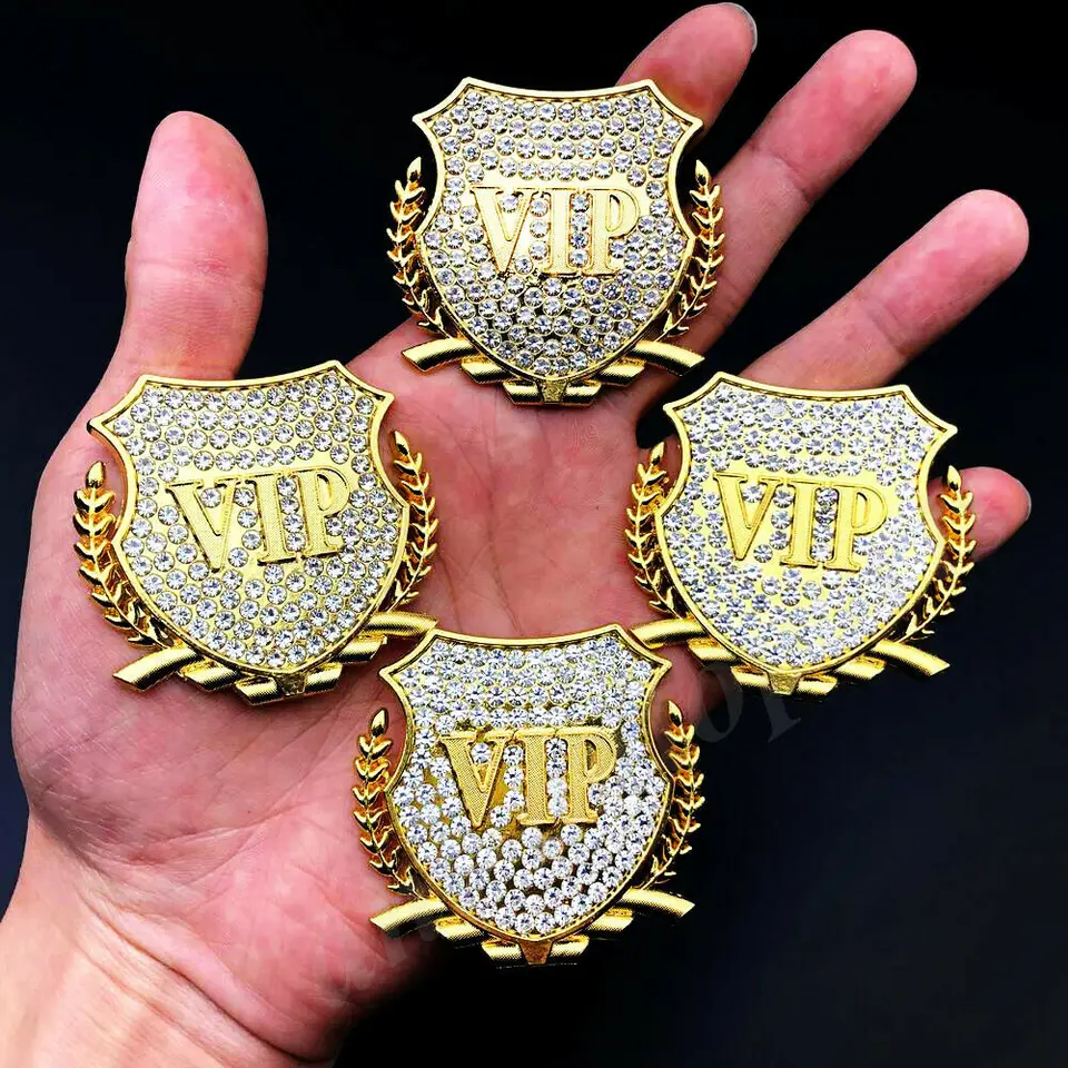 4x kovový zlatý diamant VIP luxus jdm jp car oknový znak odznak nálepky na nálepku