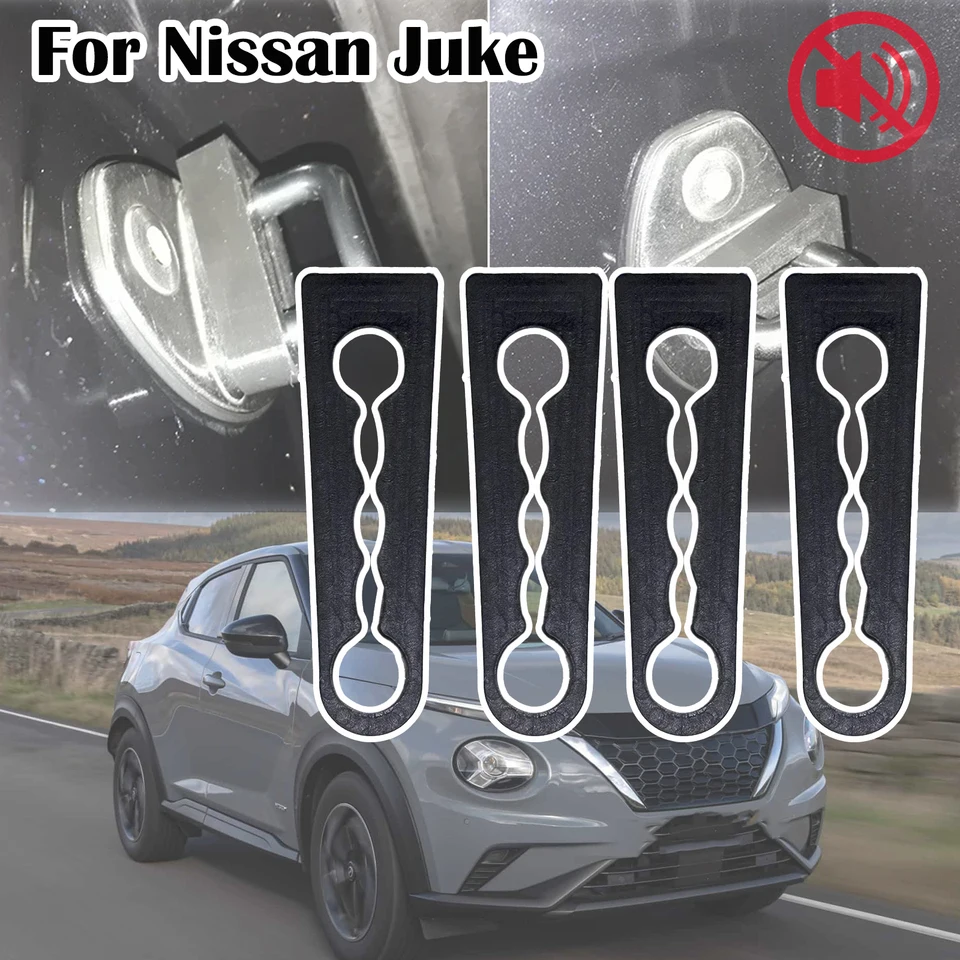 4x Sound Auto Sound Deaderer tlmič Dvere zámok Buffer Trpívanie tlmenia pre Nissan Juke F15 2010 - 2019 Výmena príslušenstva pre výmenu Deaderer