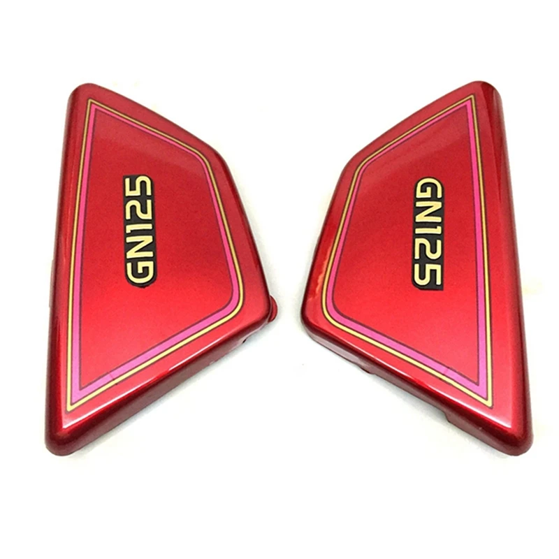 4x Červené motocykle bočné kryty bočného krytu rámu Panely pre Suzuki GN125 GN 125