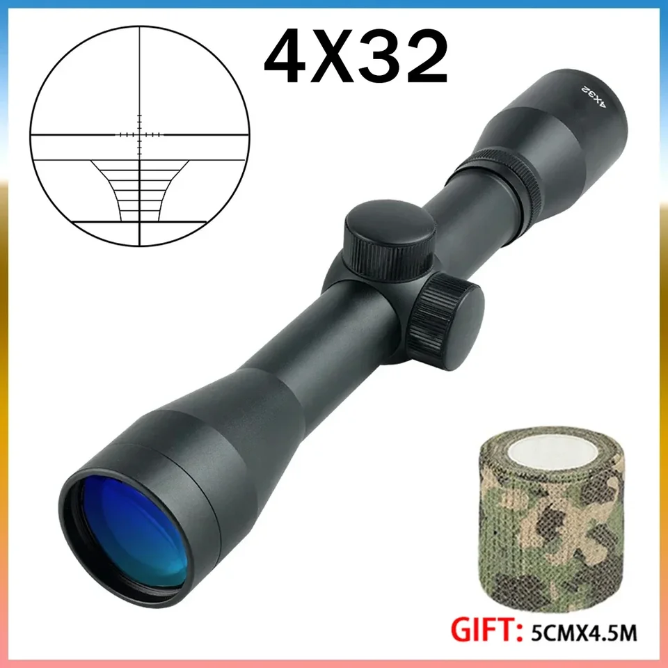 4x32 Optický pohľad vonku vonku poľovníctvo Tactica rozsah Crossbow Short Riflescope Telescope Airsoft rozsahy 11 mm/20 mm koľajníc