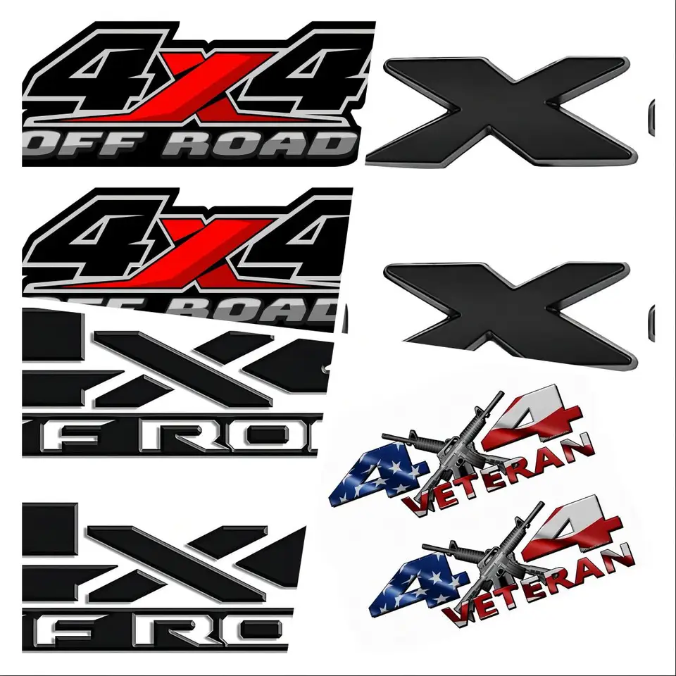 4x4 OFF ROAD DECAL TRACK FORD STRACKER BLACK LOGO pre nákladné auto
