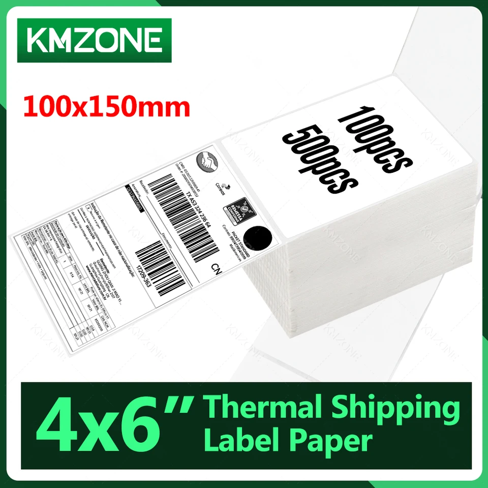 4x6 Termálne štítky pre prepravnú etiketu tlačiareň 100ks 500ks biele poštové štítky 4x6 Direct Termal Labels Fanfold BPA ZADARMO