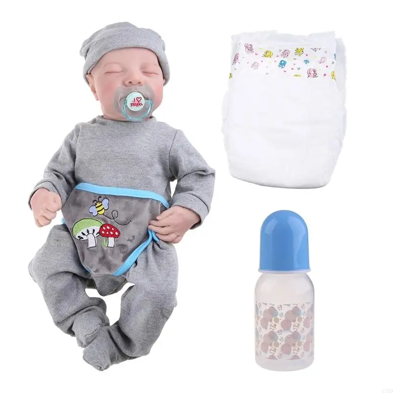 4xbd 19in realistické pre bábiky zatvorené oči spánok chlapec Soft vinyl Silikone Baby novorodenca