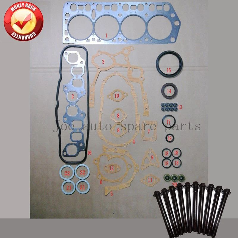4y 4yec Kompletná úplná súprava tesnenia valca hlavy valca pre Toyota Hilux/Liteace/Dyna 200/Stout 2237cc 2.2L 1988-2001 50126000