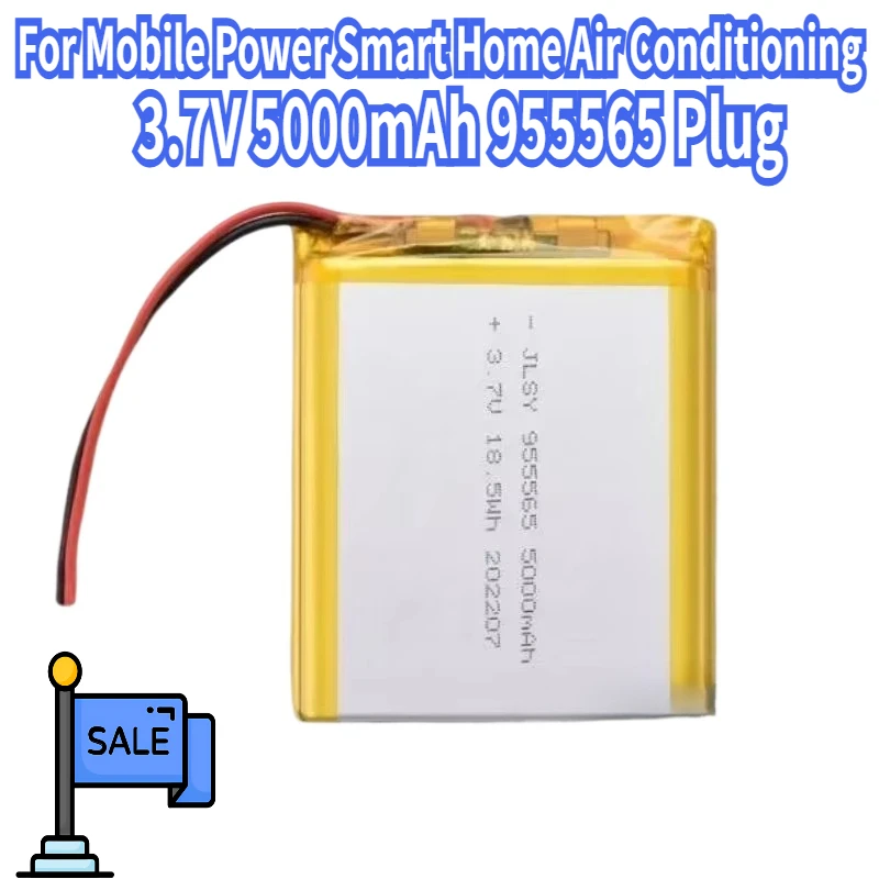 5 000 mAh 3,7 V 955565 Zátka pre mobilný výkon inteligentný domáci klimatizácia nabíjanie Polymérne lítiové príslušenstvo a diely